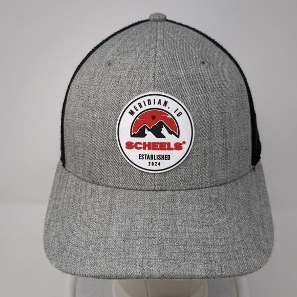 Meridian ID Scheels Snapback Trucker Hat Gray One Size Adjustable Mesh Back - Picture 2 of 11